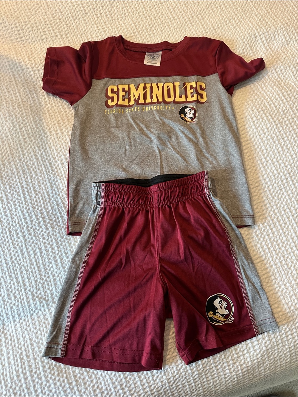 Rivalry Threads Kids Seminoles Burgundy and Gray Matching Set